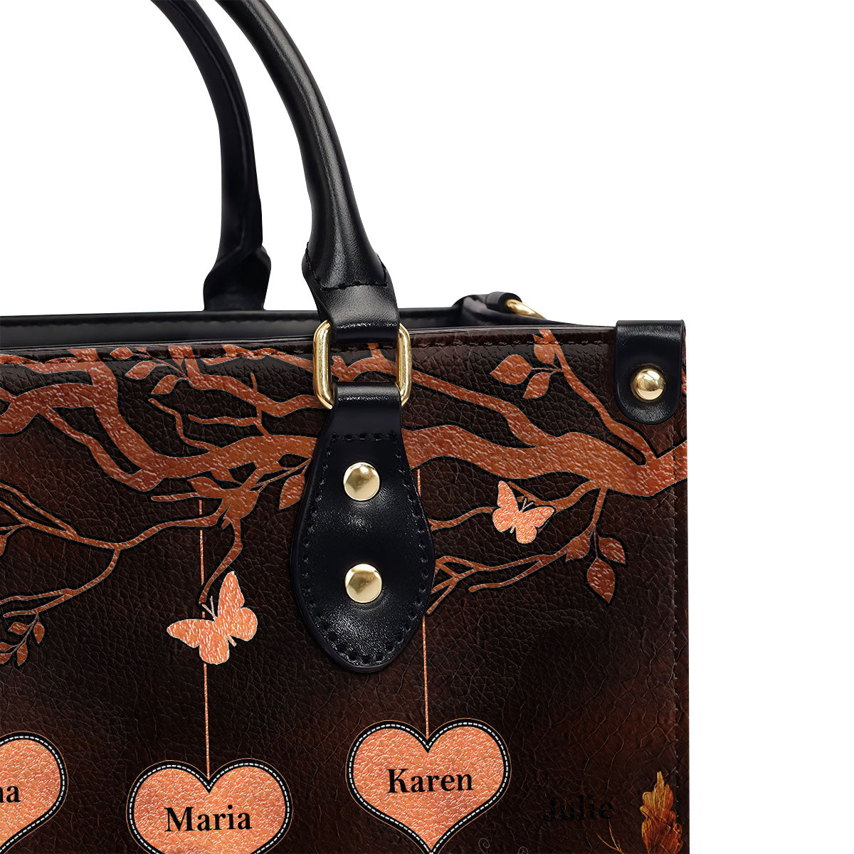 Grandkids Make Life More Grand - Personalized Leather Handbag GMJSLB200009