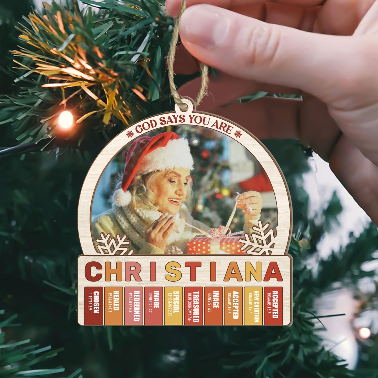 God Says You Are - Personalized Suncatcher Ornament - Gift for Loved One GOJS10293