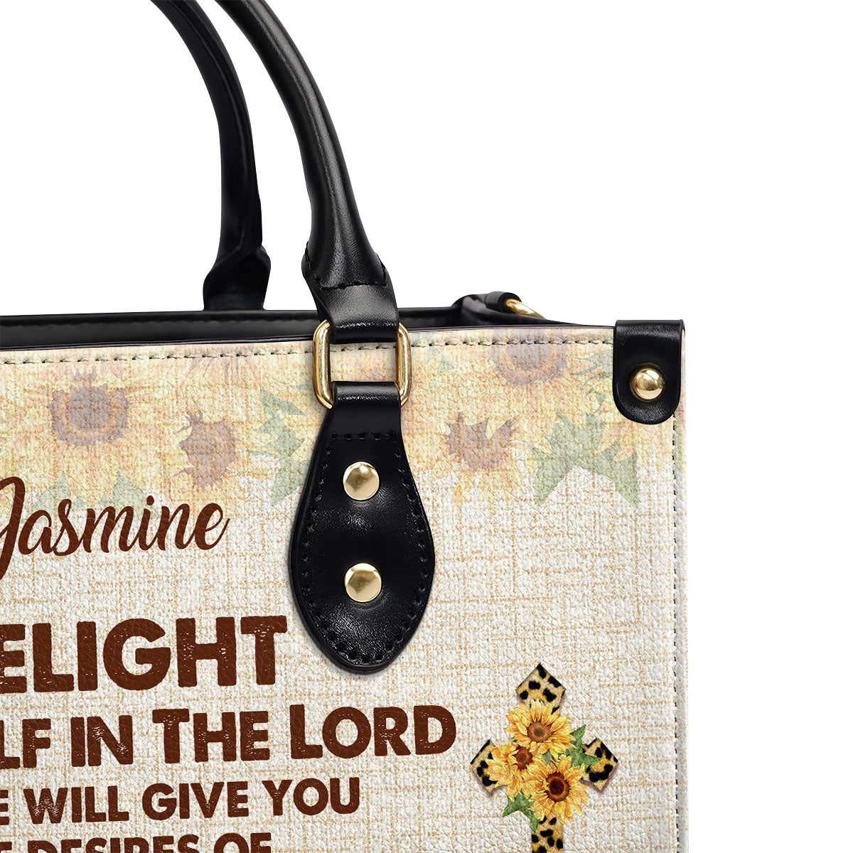 Psalm 37:4 - Personalized Leather Handbag GMJSLB200094