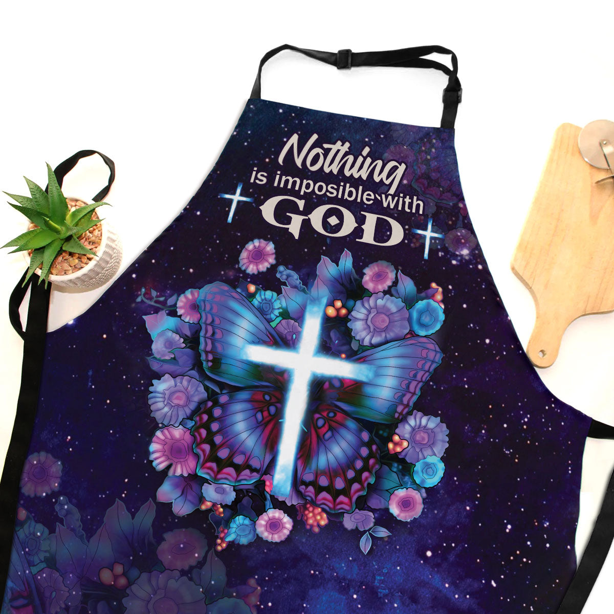 Nothing Is Impossible With God - Inspirational Apron