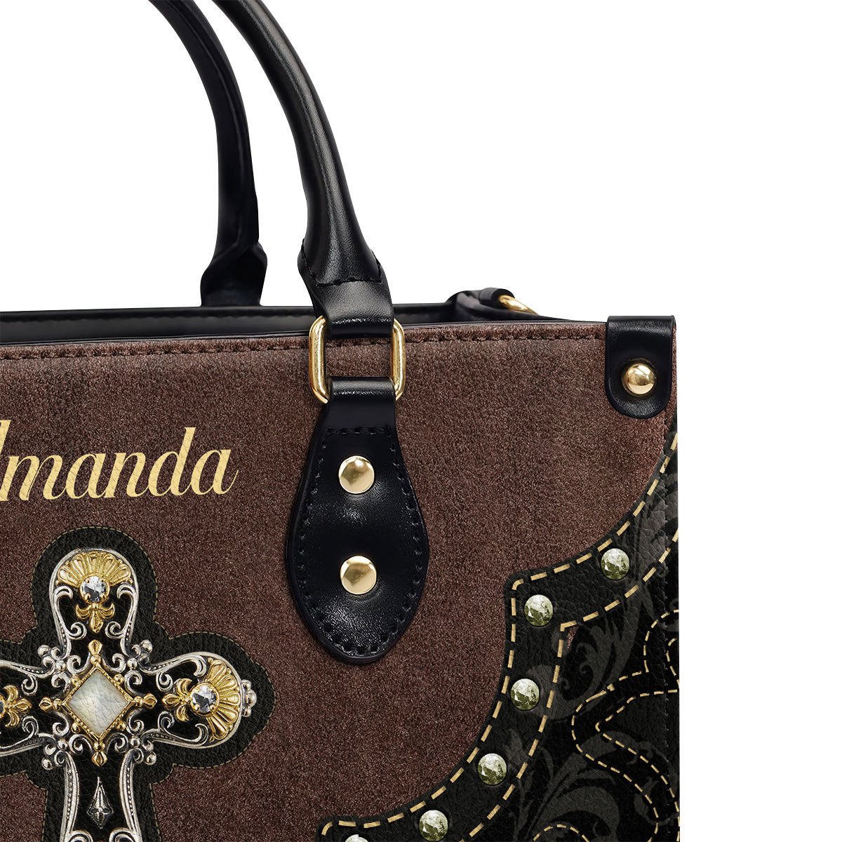 Faith-Inspired Leather Handbag - Personalized Cross Bag GMJSLB200080