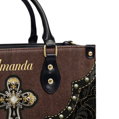Faith-Inspired Leather Handbag - Personalized Cross Bag GMJSLB200080