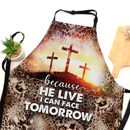Because He Lives - Christian Apron for Women