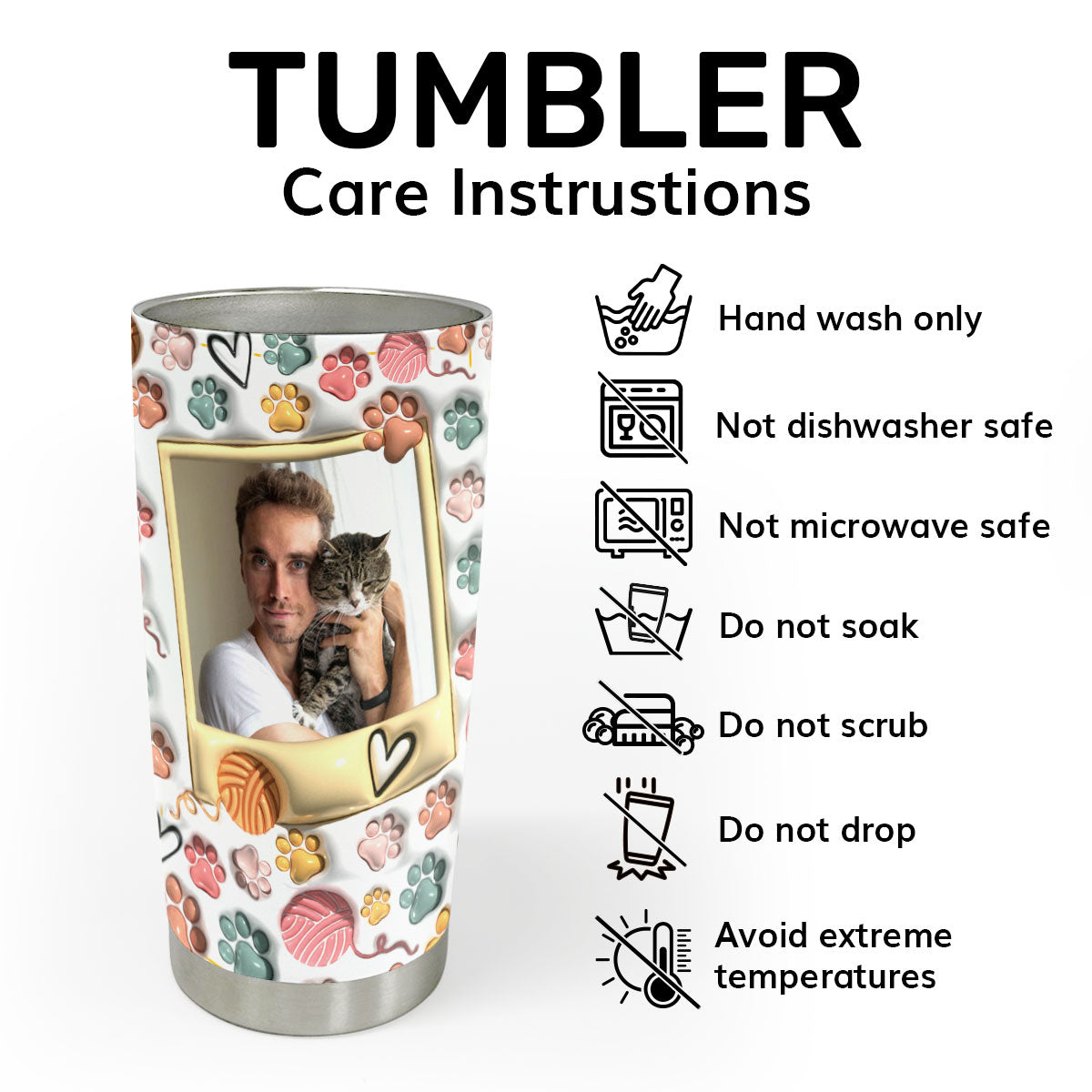 Best Cat Dad Ever - Personalized Stainless Steel Tumbler