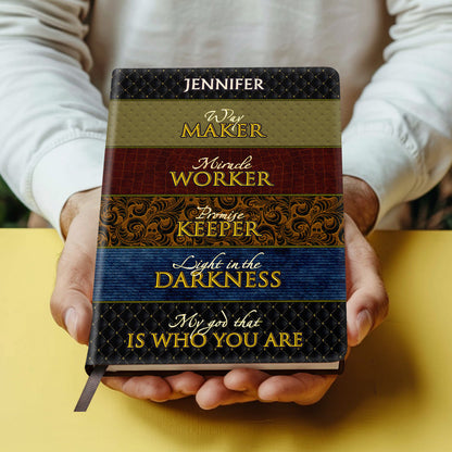 Way Maker - Personalized Leather Cover Notebook GMJSNB200099