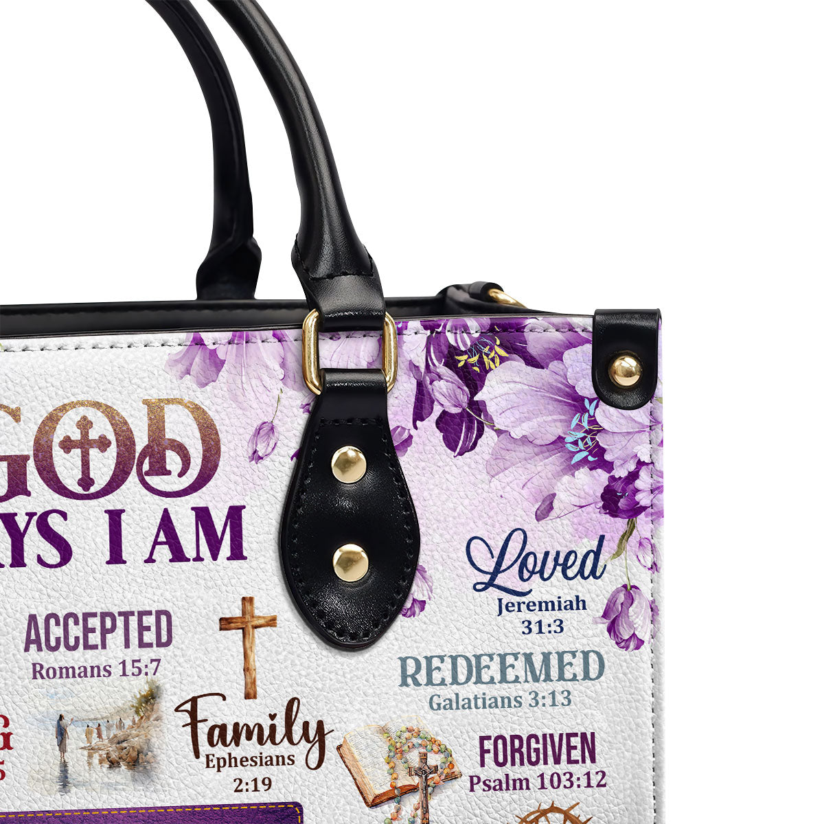 God Says I Am - Personalized Leather Handbag - Gift For Women GMJSLB200010