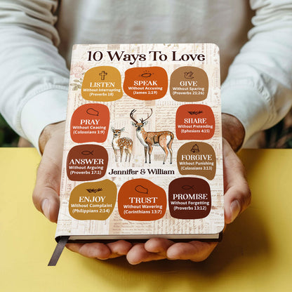10 Ways To Love - Personalized Leather Notebook GMJSNB200121