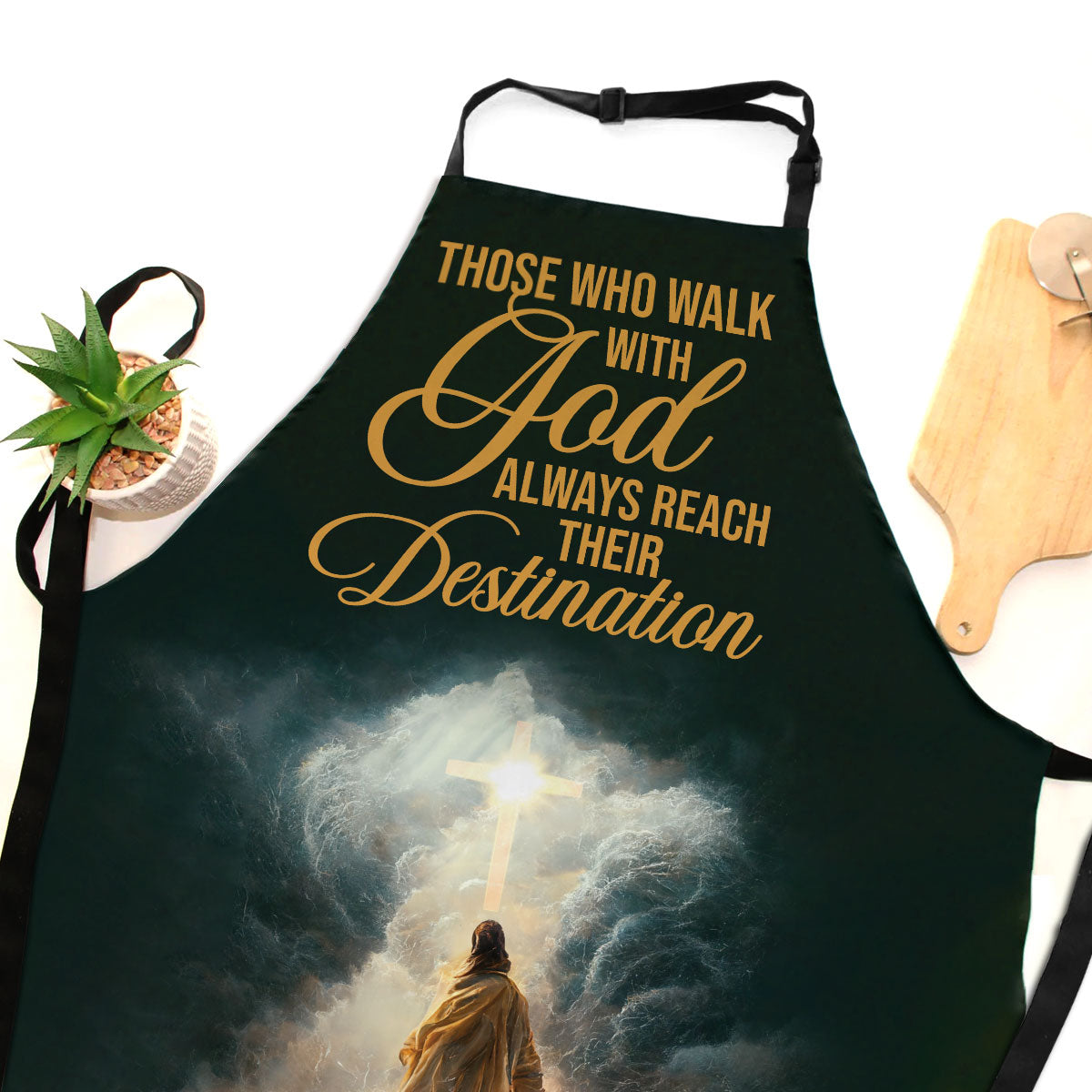Walk With God - Inspirational Kitchen Apron for Faith