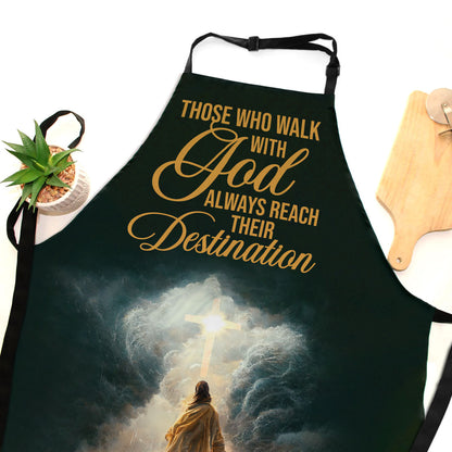 Walk With God - Inspirational Kitchen Apron for Faith