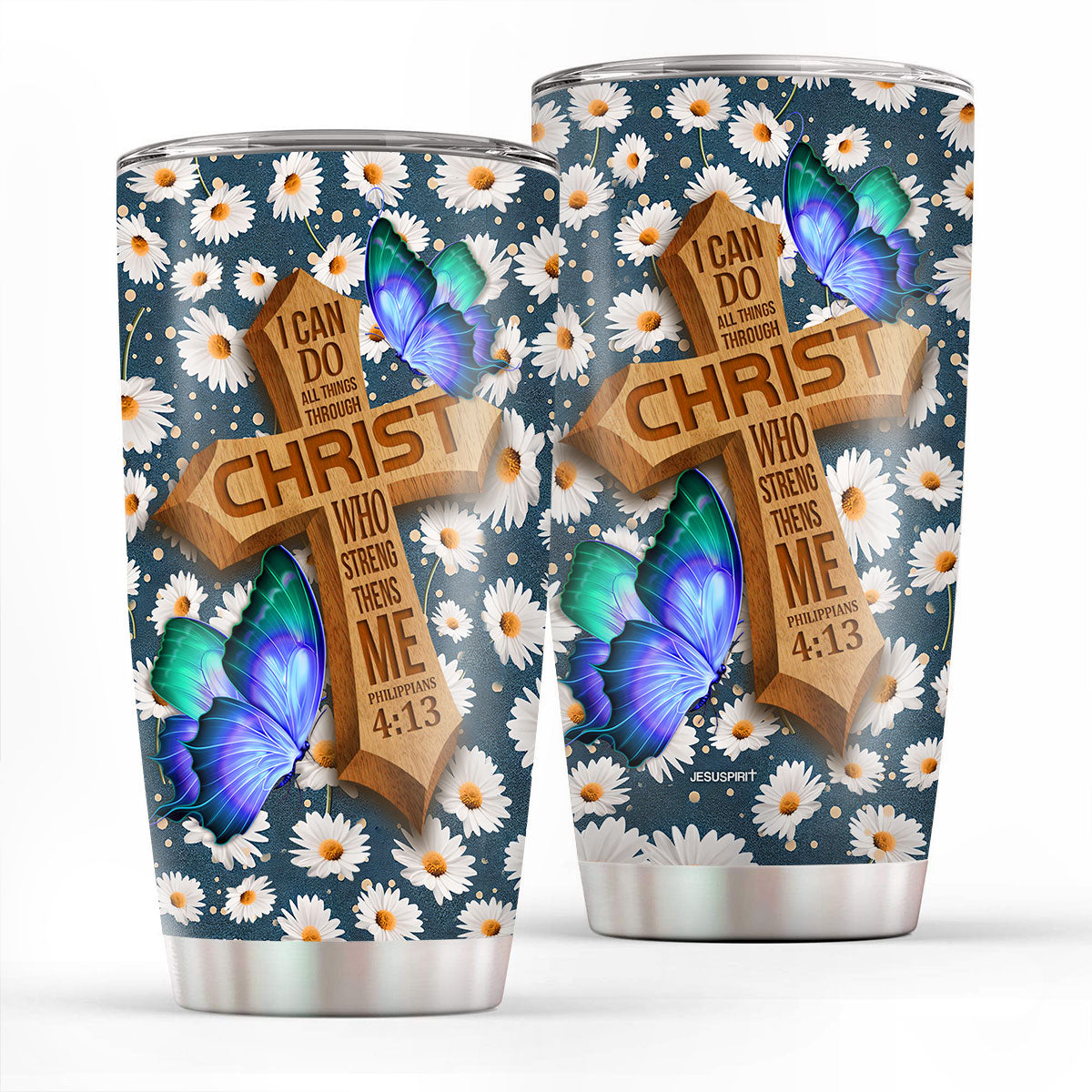Philippians 4:13 - Stainless Steel Tumbler for Her