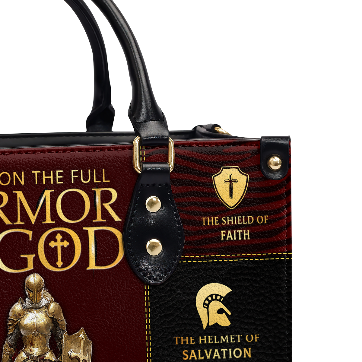 Full Armor Of God - Personalized Leather Handbag GMJSLB200085