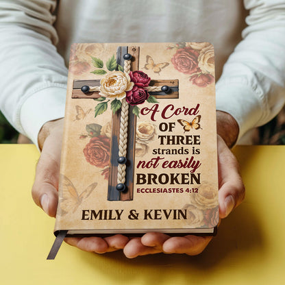 A Cord Of Three Strands - Personalized Leather Notebook GMJSNB200080
