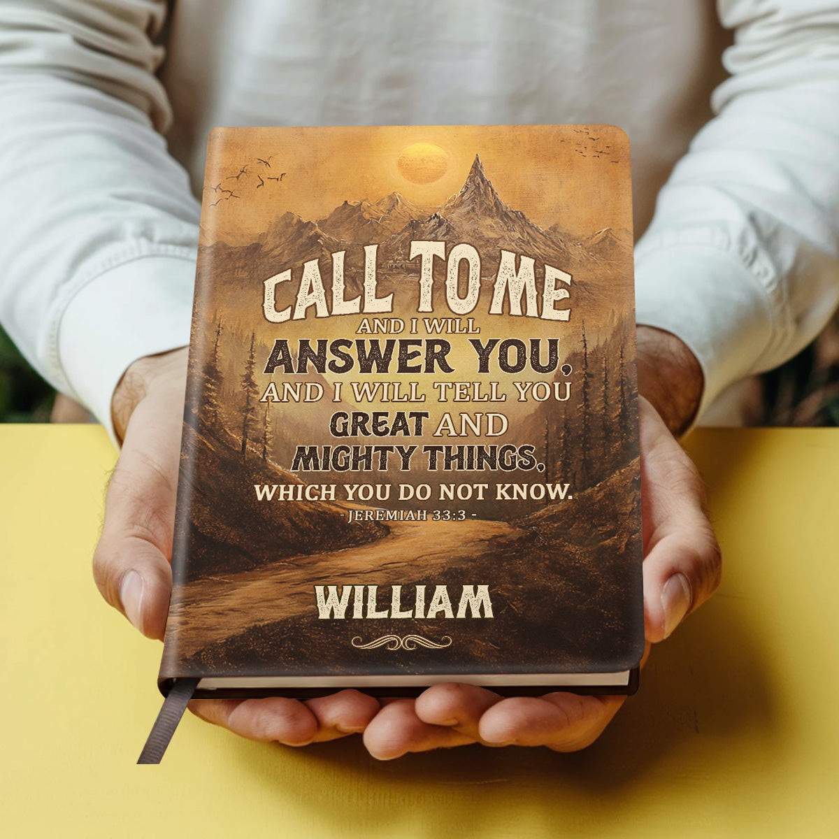 Call To Me - Personalized Leather Cover Notebook GMJSNB200097