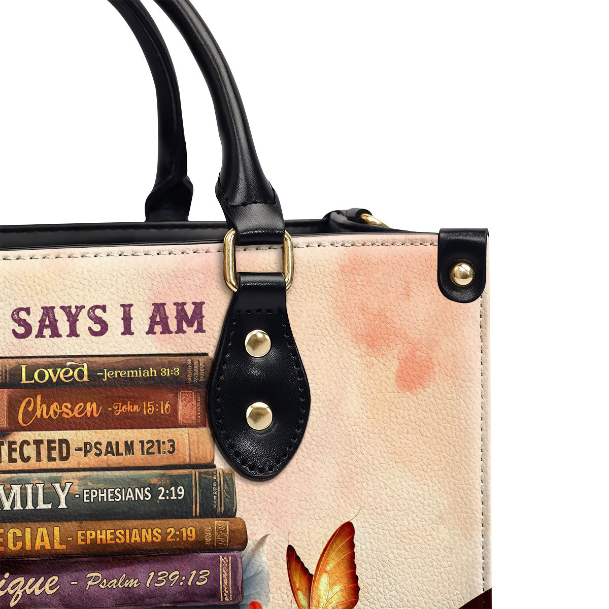 God Says I Am - Personalized Leather Handbag GMJSLB200018