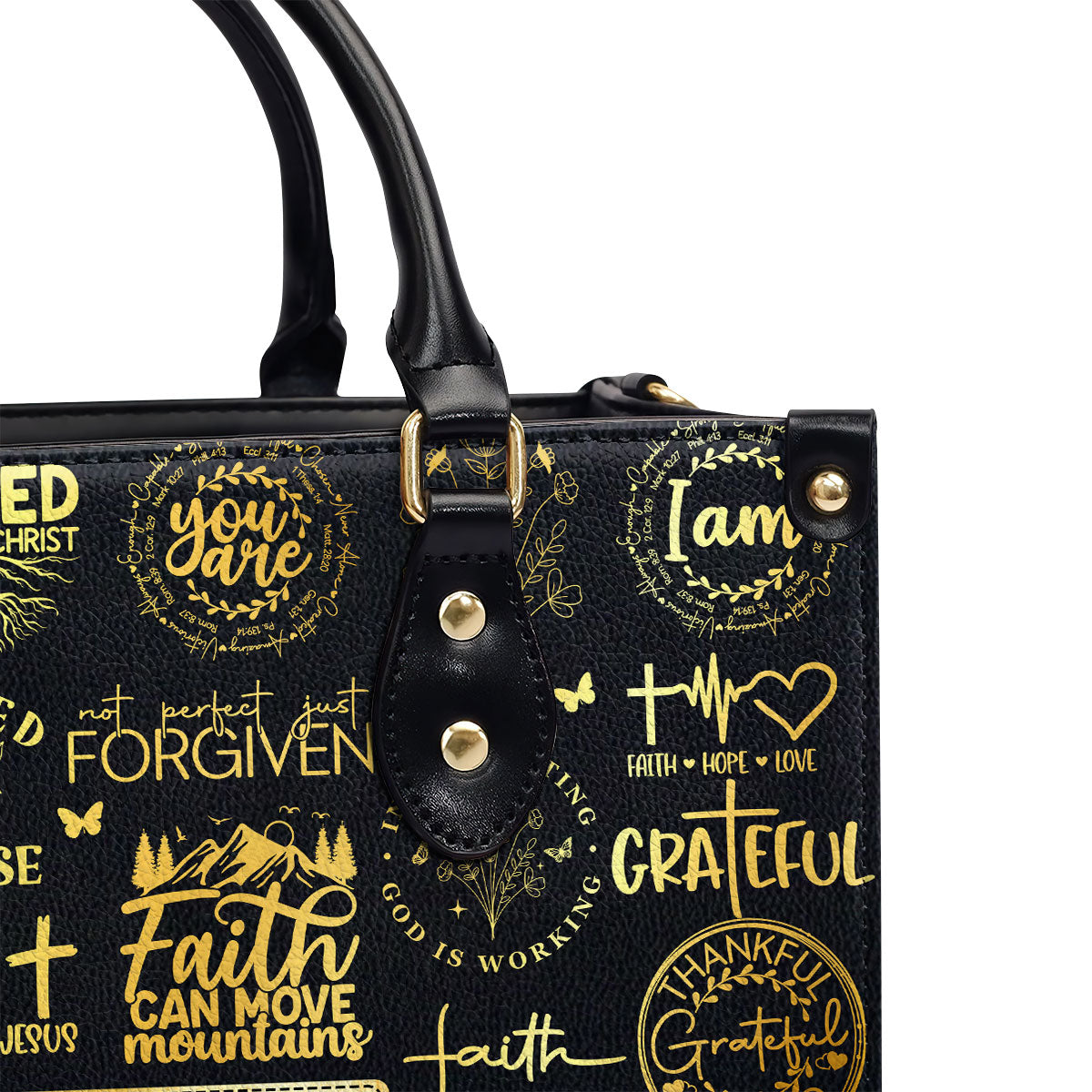 Rooted In Christ - Personalized Leather Handbag GMJSLB200008
