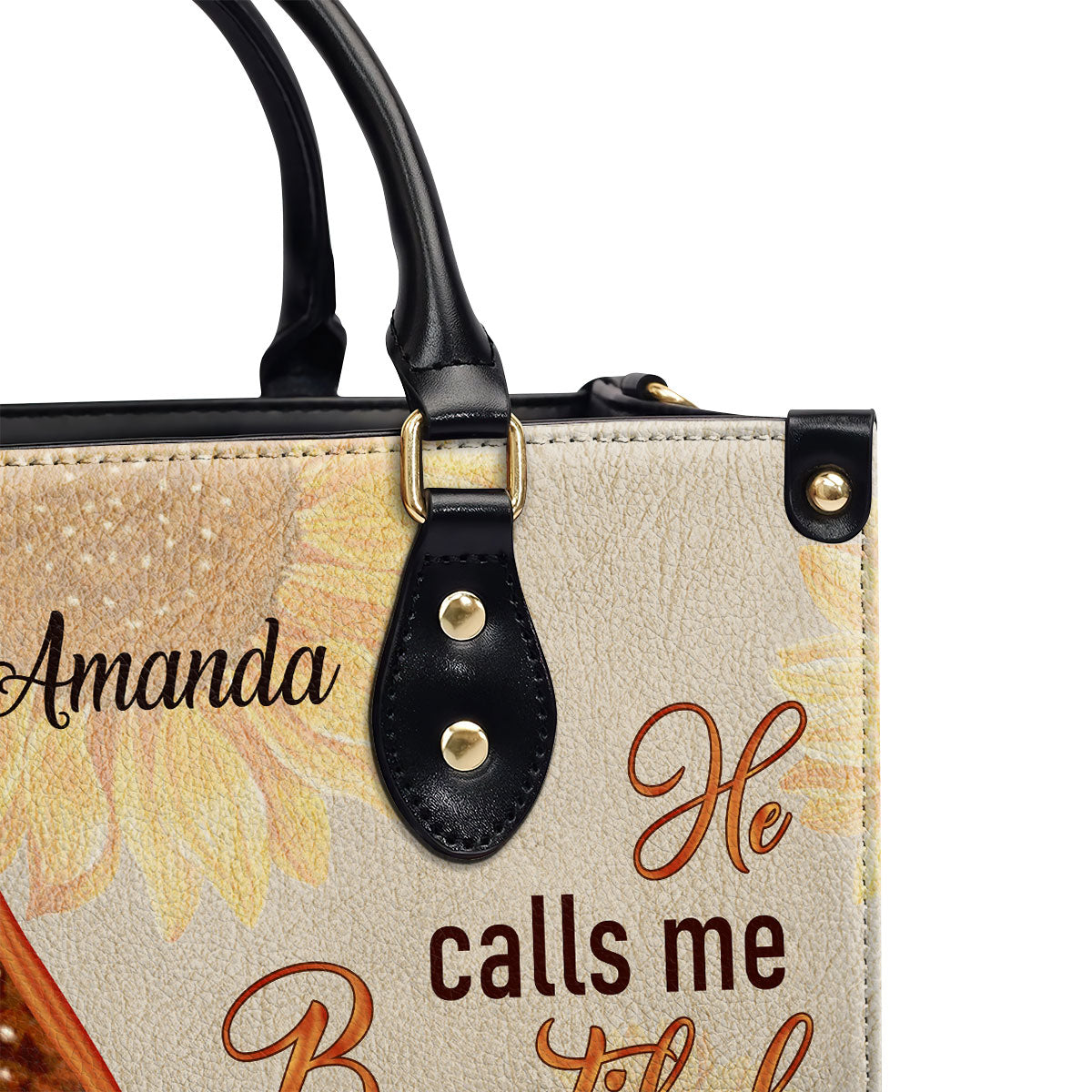 He Calls Me Beautiful One - Personalized Leather Handbag GMJSLB200081