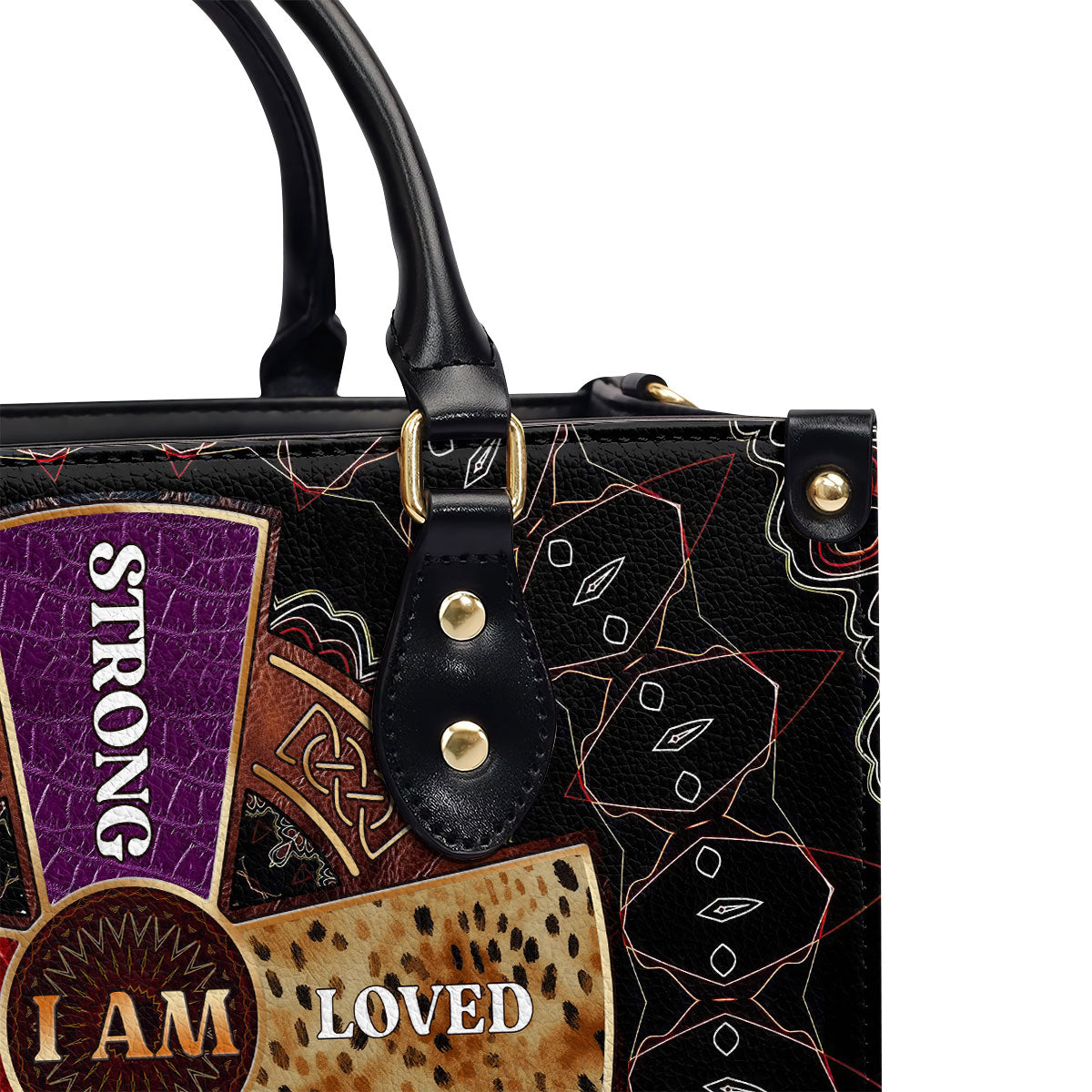 I Am Strong Loved - Personalized Leather Handbag - Gift for Women GMJSLB200014