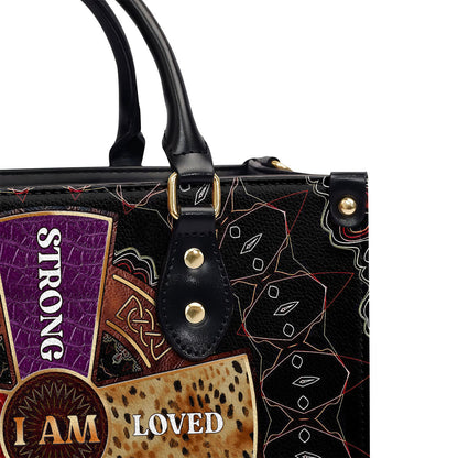 I Am Strong Loved - Personalized Leather Handbag - Gift for Women GMJSLB200014