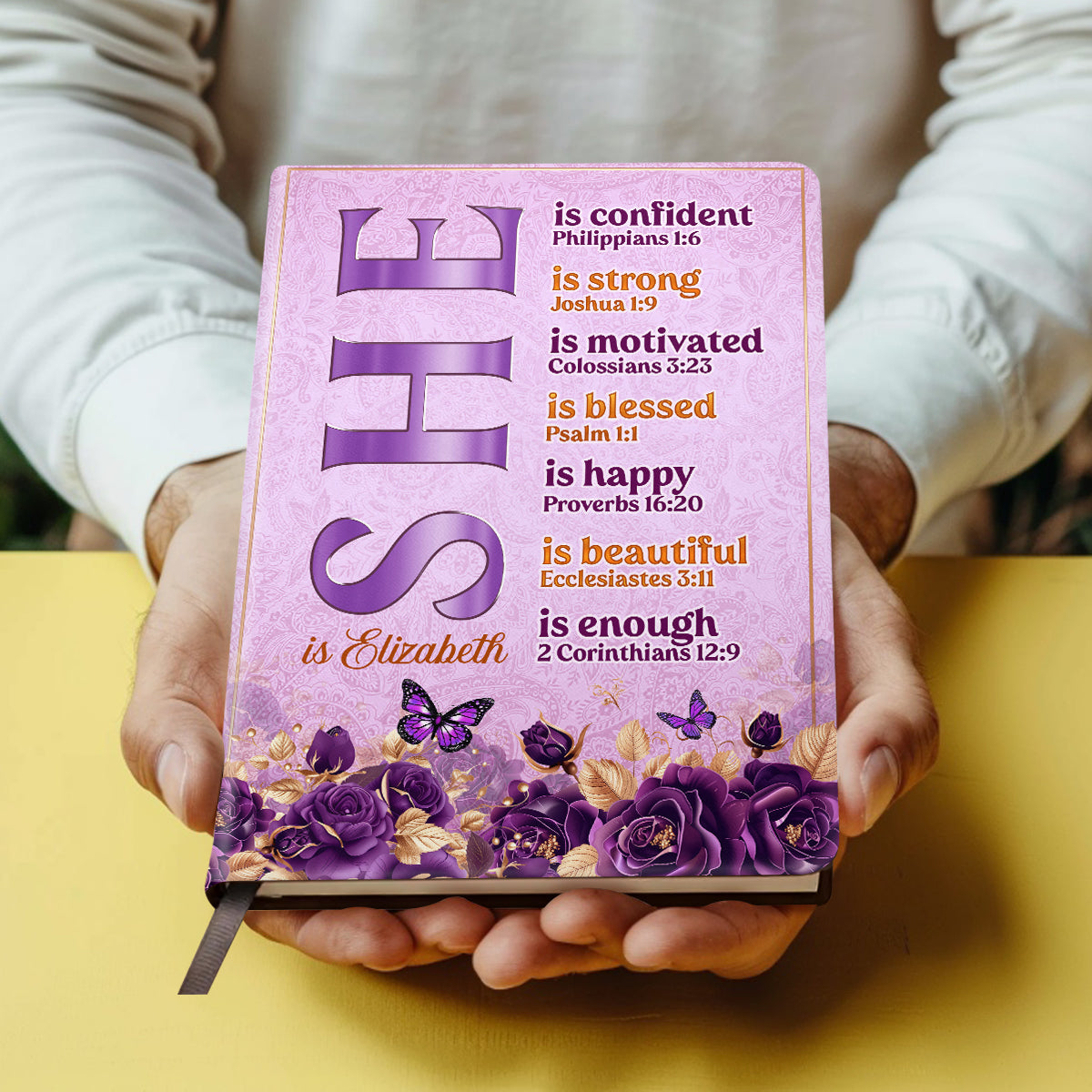 She Is - Personalized Leather Cover Notebook GMJSNB200037