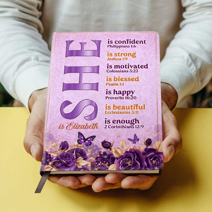 She Is - Personalized Leather Cover Notebook GMJSNB200037