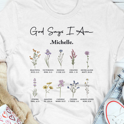 God Says I Am - Personalized Classic Unisex T-shirt GMJSTS200098