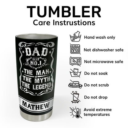 The Man The Myth The Legend - Personalized Stainless Steel Tumbler