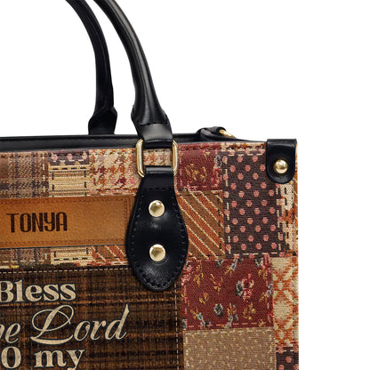 Bless The Lord My Soul - Personalized Leather Handbag GMJSLB200028