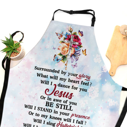 Inspirational Faith - Floral Apron with Neck Strap