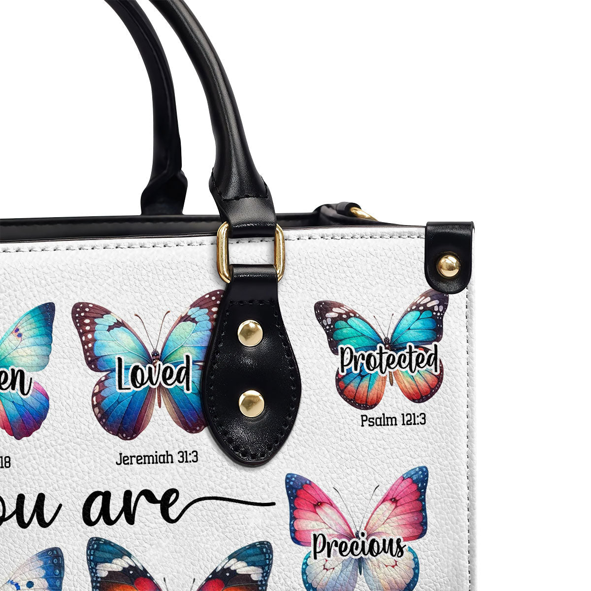 Inspirational Butterfly Design - Personalized Leather Handbag GMJSLB200024