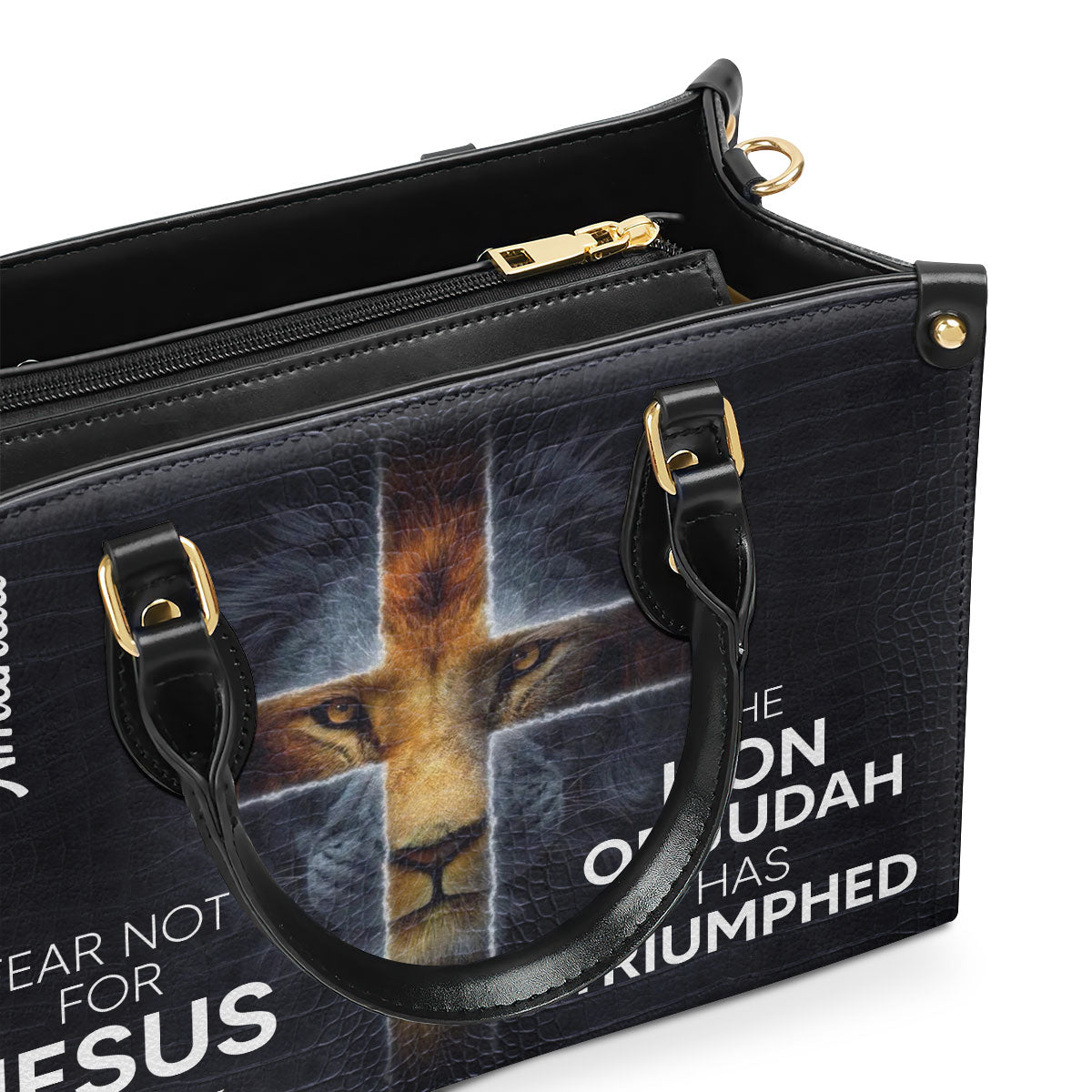 The Lion Of Judah Has Triumphed - Personalized Leather Handbag GMJSLB200084