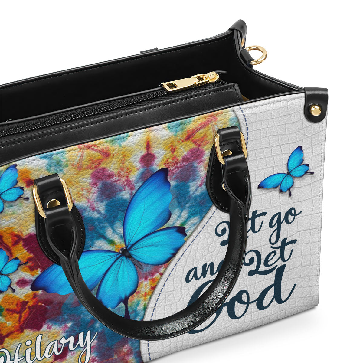 Let Go And Let God - Personalized Leather Handbag GMJSLB200102