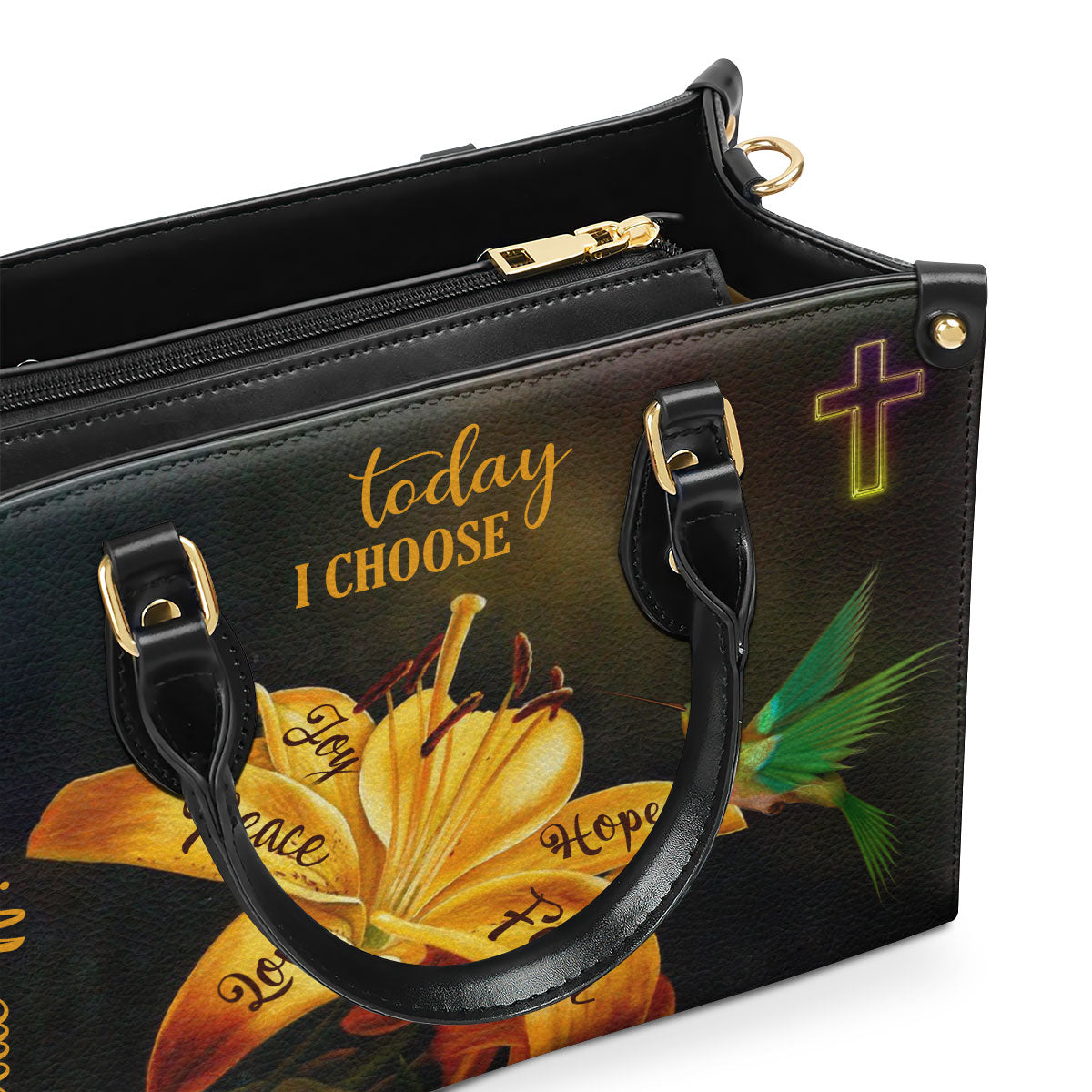 Today I Choose Joy - Personalized Leather Handbag GMJSLB200098