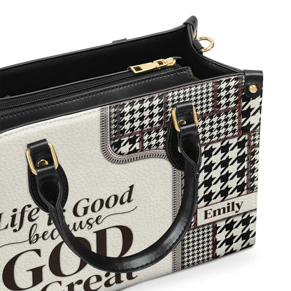 God Is Great - Personalized Leather Handbag - Gift For Women GMJSLB200106