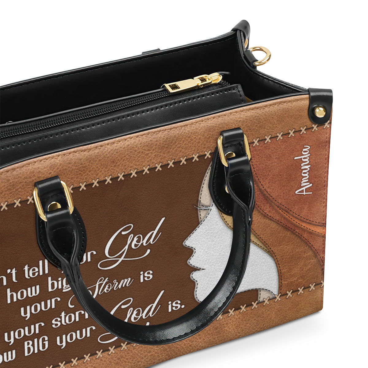 Faith Quote - Personalized Leather Handbag GMJSLB200101