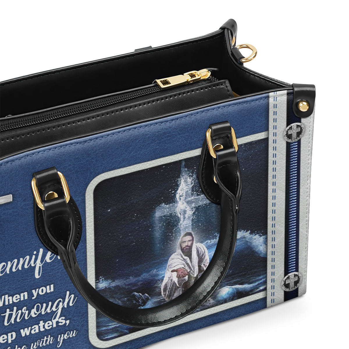 Faith-Based Quote - Personalized Leather Handbag GMJSLB200103