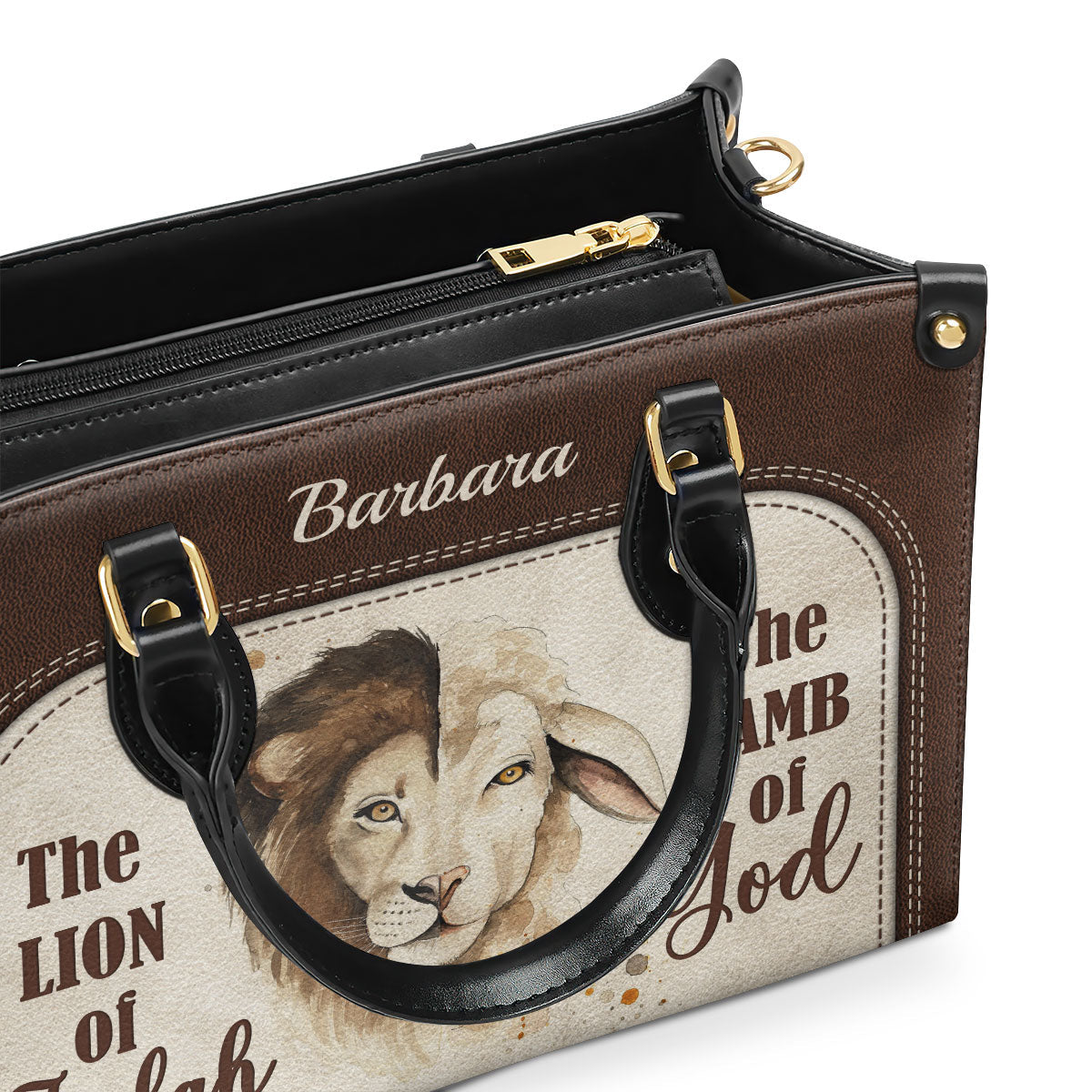 The Lion Of Judah - Personalized Leather Handbag GMJSLB200092