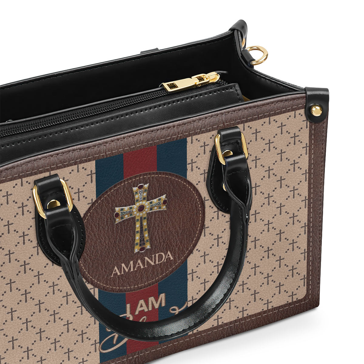 I Am Blessed - Personalized Leather Handbag GMJSLB200104