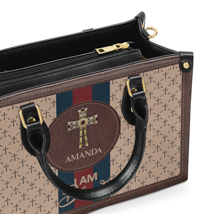 I Am Blessed - Personalized Leather Handbag GMJSLB200104