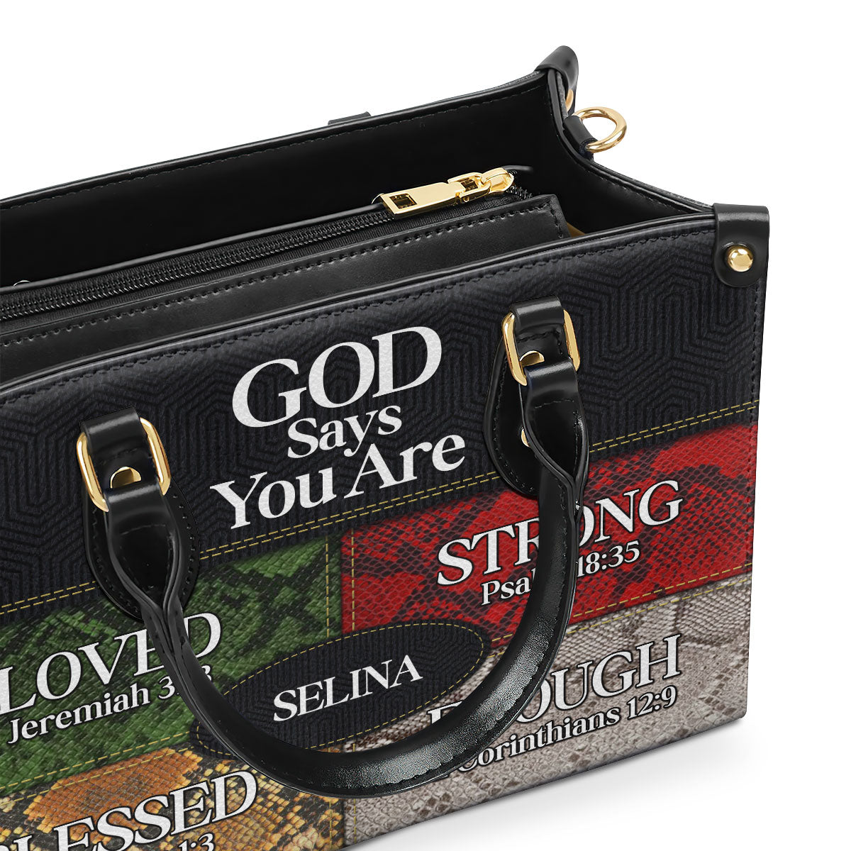 God Says I Am - Personalized Leather Handbag - Gift for Her GMJSLB200032