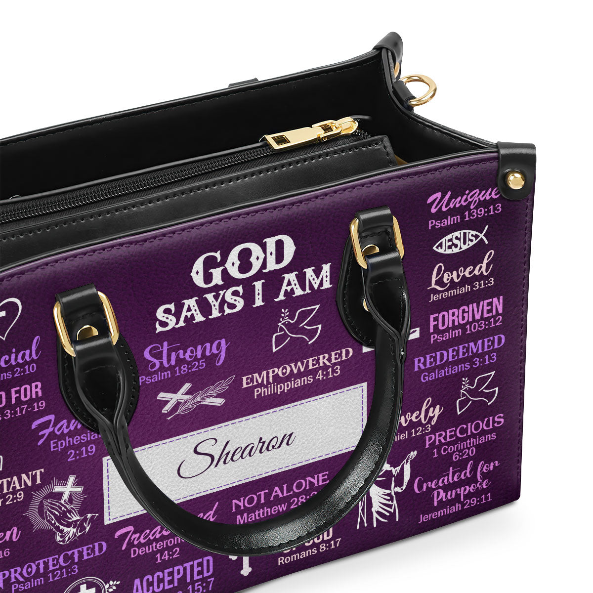 Inspirational Quote - Personalized Leather Bible Cover GMJSLB200002