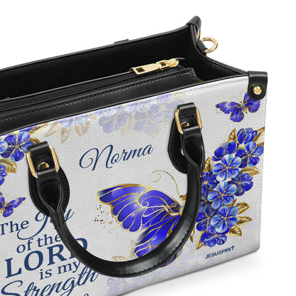 Joy Of The Lord Is My Strength - Personalized Leather Handbag GMJSLB200064