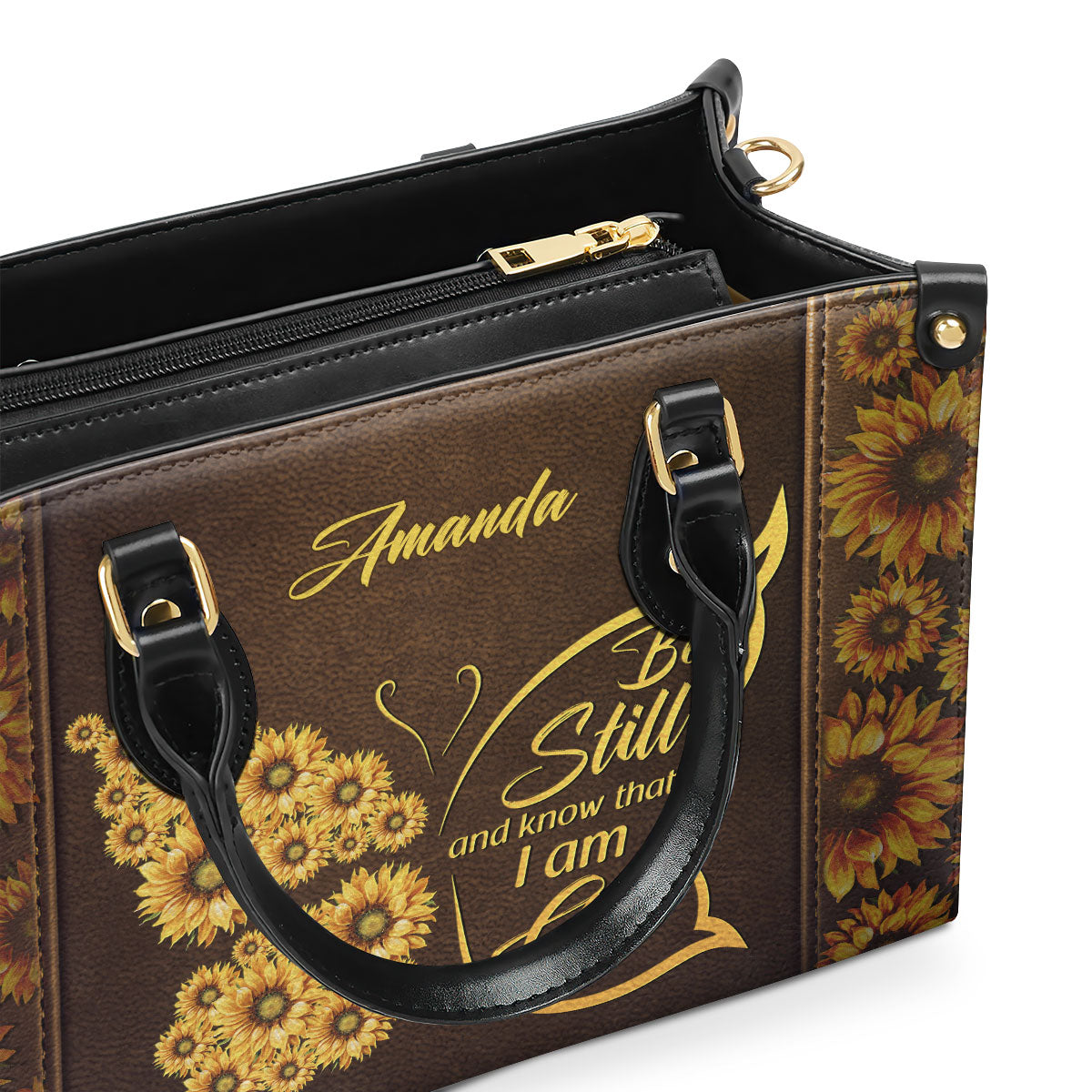 Be Still And Know That I Am God - Personalized Leather Handbag GMJSLB200073