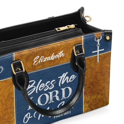 Bless The Lord O My Soul - Personalized Leather Handbag - Gift For Women Of Faith GMJSLB200071