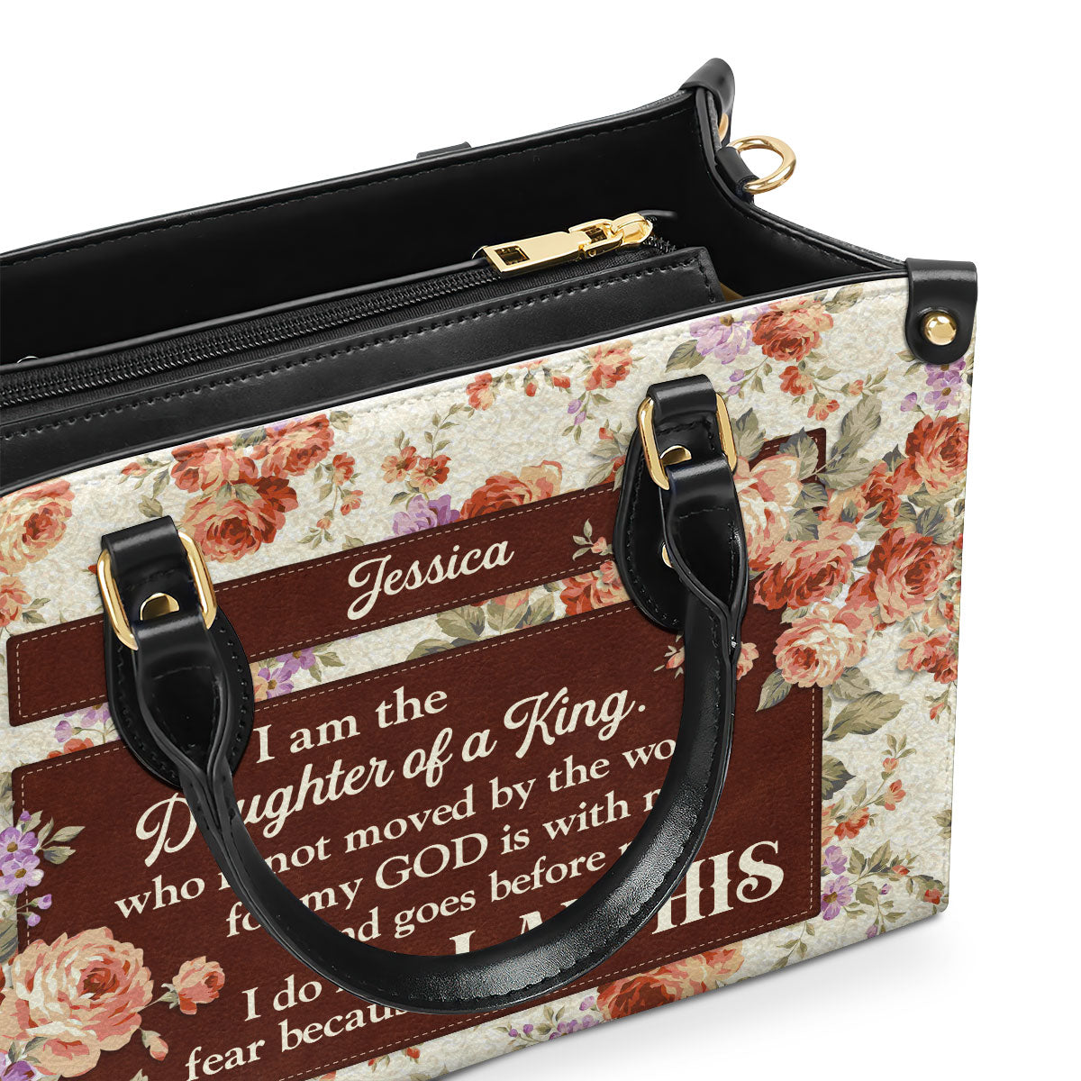 Faith Quote - Personalized Leather Handbag for Women GMJSLB200056