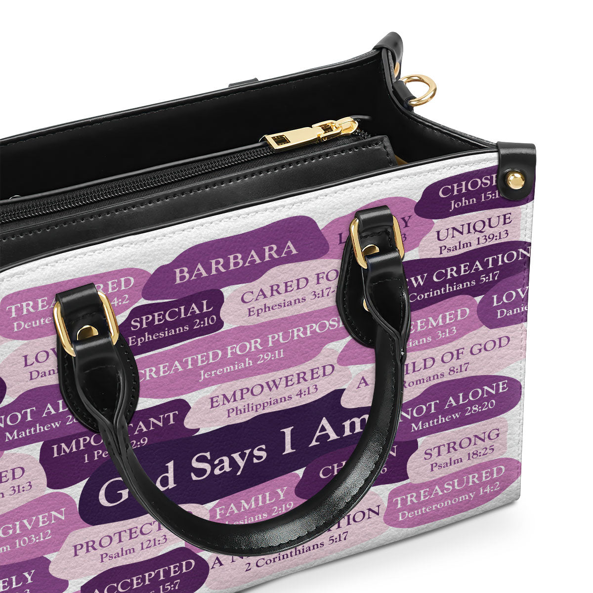 What God Says About You - Personalized Leather Handbag GMJSLB200055