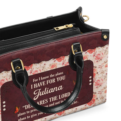 Jeremiah 29:11 Gift for Women - Personalized Leather Handbag GMJSLB200053