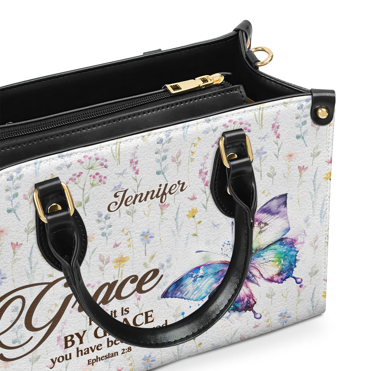 Grace-Inspired - Personalized Leather Handbag GMJSLB200048