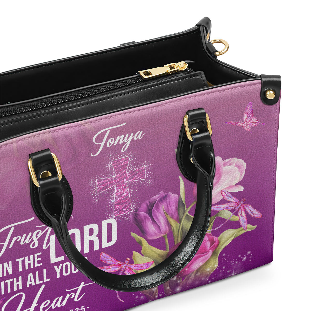 Trust In The Lord - Personalized Leather Handbag GMJSLB200090