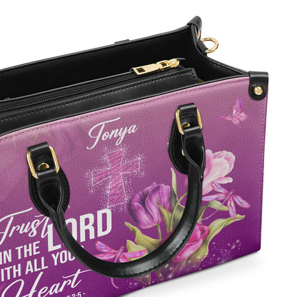 Trust In The Lord - Personalized Leather Handbag GMJSLB200090