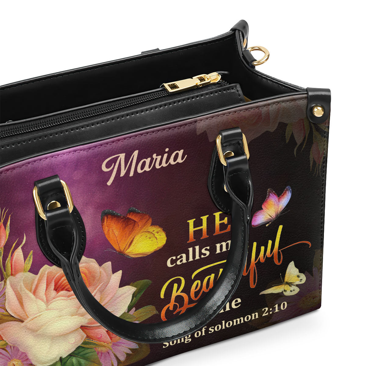 He Calls Me Beautiful - Personalized Leather Handbag GMJSLB200085